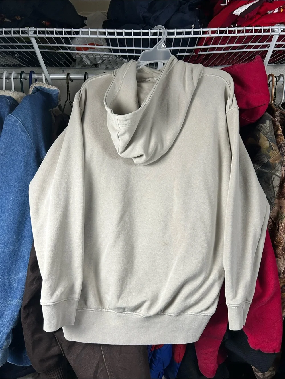 Nike women’s Light Cream Crewneck Hoodie with Small Swoosh